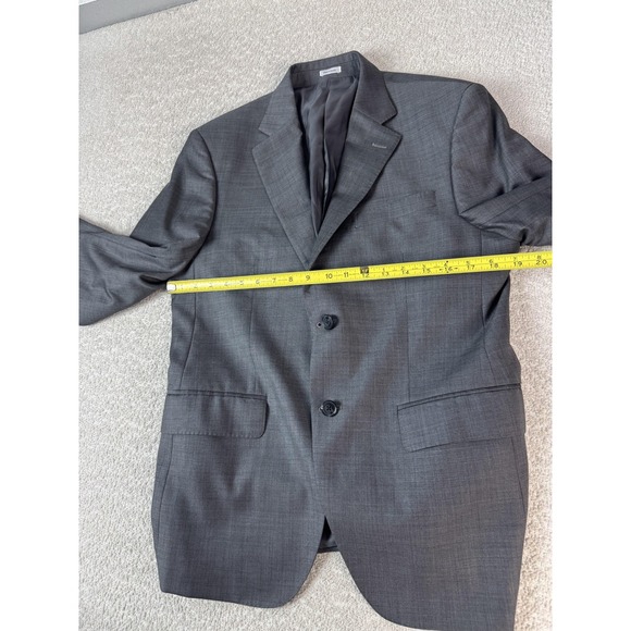 Peter Millar Blazer Mens 40S Gray Wool Sport Coat Two Button Classic Suit Jacket - Picture 3 of 9